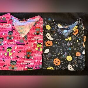 Women’s Large Halloween Scrub Tops
